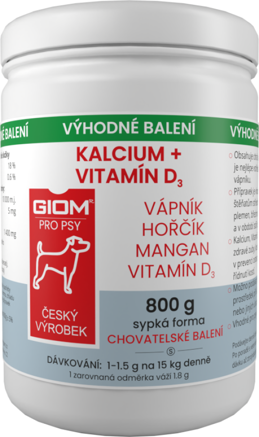 GIOM Kalcium + D3 800 g  v prášku