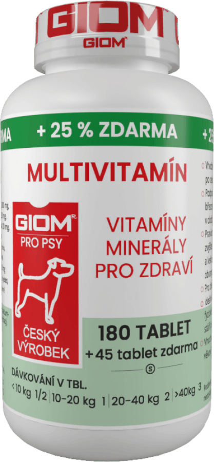 GIOM Multivitamín 180 tablet  + 20% zdarma