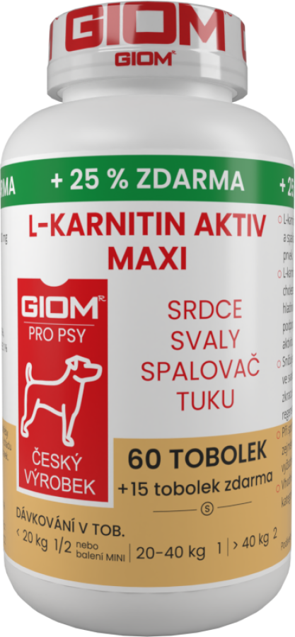 GIOM L-karnitin Aktiv 60 tobolek MAXI  + 25 % zdarma