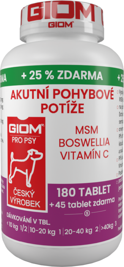 GIOM Akutní pohybové potíže 180 tablet | Doprava zdarma