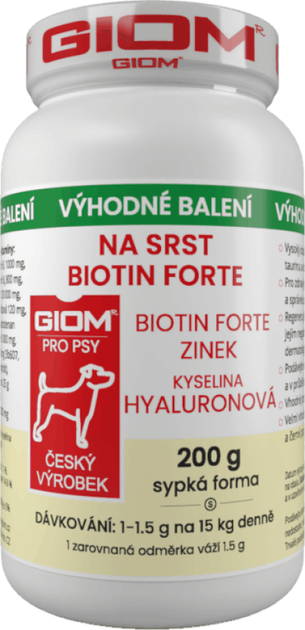 GIOM Na srst Biotin FORTE 200 g  v prášku