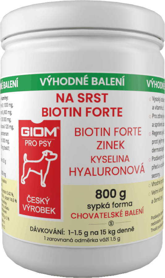 GIOM Na srst Biotin FORTE 800 g  v prášku 