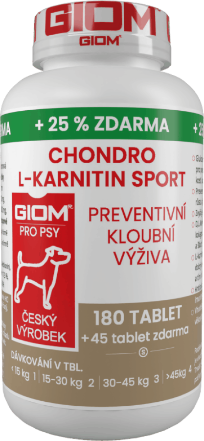 GIOM Chondro L-karnitin SPORT 180 tablet | Doprava zdarma