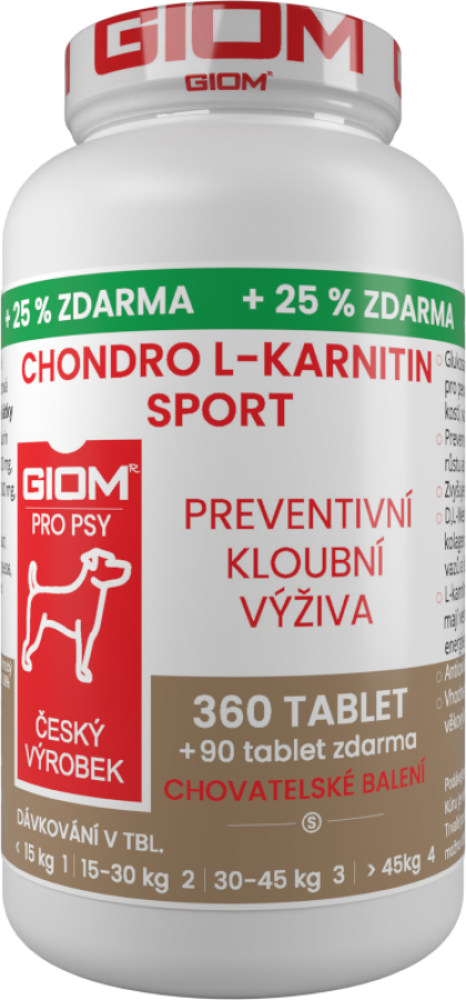 GIOM Chondro L-karnitin SPORT 360 tablet | Doprava zdarma
